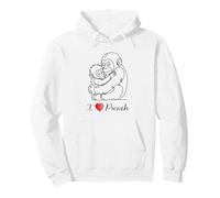 I LOVE PUNCH the Lonely Little Japanese Monkey Pullover Hoodie