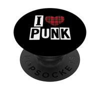 I Love Punk Rock Heart Music Mosh Pit Band Member Guitar Ska PopSockets Adhesive PopGrip