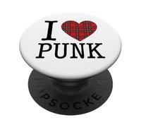 I Love Punk Rock Heart Music Mosh Pit Band Member Guitar Ska PopSockets Adhesive PopGrip