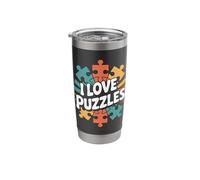 I Love Puzzles Enthusiast Passion Stainless Steel Insulated Tumbler