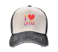 i Love Qatar Baseball Cap Trucker Hat Kids Hat Military Cap Man Funny hat Men's Hats Women's