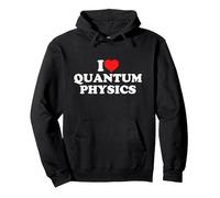 I Love Quantum Physics Pullover Hoodie, Adult Unisex, Black, XX-Large