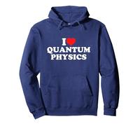 I Love Quantum Physics Pullover Hoodie, Adult Unisex, Navy Blue, X-Large