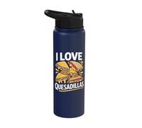 I Love Quesadillas Cheesy Snack Fun Stainless Steel Insulated Water Bottle