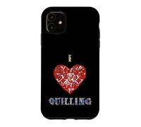 I Love Quilling Heart Paper Filigree Crafter Case for iPhone 11