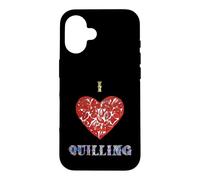 I Love Quilling Heart Paper Filigree Crafter Case for iPhone 16