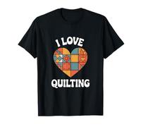 I Love Quilting Heart Patchwork Design T-Shirt