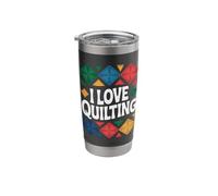 I Love Quilting Patchwork Quilt Lover Stainless Steel Insulated Tumbler