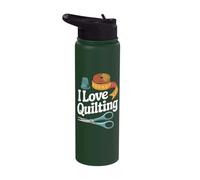 I Love Quilting Scissors Thimble Tape Stainless Steel Insulated Water Bottle