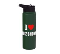 I Love Quiz Shows for Fans of TV Quiz Programs Trivia Lovers Stainless Steel Insulated Water Bottle