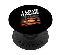 I Love Racing Speed Enthusiast Design PopSockets Adhesive PopGrip