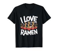 I Love Ramen Chopsticks Noodles Bowl Value Graphic T-Shirt, Men, Black, M