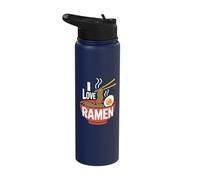 I Love Ramen Noodle Soup Chopsticks Egg Stainless Steel Insulated Water Bottle