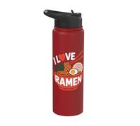 I Love Ramen Noodles Bowl Heart Stainless Steel Insulated Water Bottle
