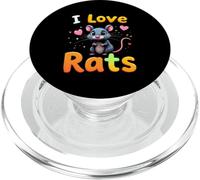 I Love Rats Cartoon Rat PopSockets PopGrip for MagSafe