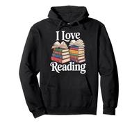 I Love Reading Book Enthusiast Bookworm Joy Pullover Hoodie