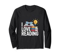 I Love Reading Book Lover Bibliophile Library Long Sleeve T-Shirt
