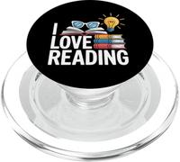I Love Reading Book Lover Bibliophile Library PopSockets PopGrip for MagSafe