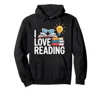 I Love Reading Book Lover Bibliophile Library Pullover Hoodie