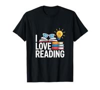 I Love Reading Book Lover Bibliophile Library T-Shirt