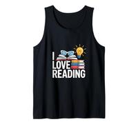 I Love Reading Book Lover Bibliophile Library Tank Top