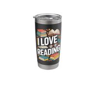 I Love Reading Book Lover Books Library Reader Stainless Steel Insulated Tumbler