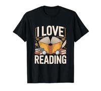 I Love Reading Enthusiasts Literature Book Lovers Value Graphic T-Shirt