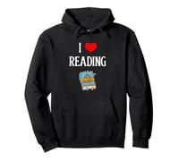 I Love Reading I Heart Reading Librarian Bookworm Book lover Pullover Hoodie