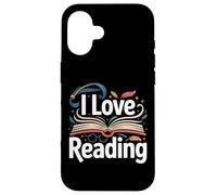 I Love Reading Open Book Magic Bookworm Library Case for iPhone 16
