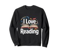 I Love Reading Open Book Magic Bookworm Library Sweatshirt