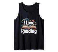 I Love Reading Open Book Magic Bookworm Library Tank Top