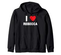 I Love Rebecca Zip Hoodie