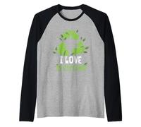 I Love Recycling Trash Earth Day Recycle Environment Raglan Baseball Tee