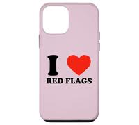 I Love Red Flags Funny Toxic Relationship Humor Pun Design Case for iPhone 12 mini