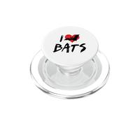 I Love Red Heart Bats - Halloween Vampire Fruit Bat Lover PopSockets PopGrip for MagSafe