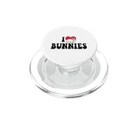 I Love Red Heart Bunnies - Easter Bunny Rabbit Magic Lover PopSockets PopGrip for MagSafe