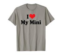 I Love Red Heart My British Mini Car T-Shirt
