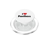 I Love Red Heart Panthers - Leopard Jaguar Cougar Lover PopSockets PopGrip for MagSafe