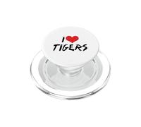 I Love Red Heart Tigers - Bengal White Tiger Big Cat Lover PopSockets PopGrip for MagSafe