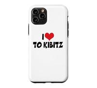 I Love Red Heart To Kibbitz - Yiddish Slang Case for iPhone 11 Pro