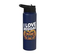 I Love Reggae Boombox Rhythmic Sound Stainless Steel Insulated Water Bottle