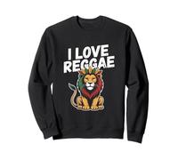 I Love Reggae Lion Rasta Crown Colors Sweatshirt