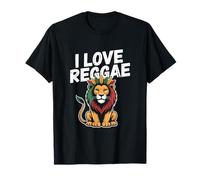 I Love Reggae Lion Rasta Crown Colors T-Shirt