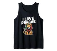 I Love Reggae Lion Rasta Crown Colors Tank Top