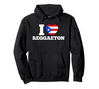 I Love Reggaeton - Puerto Rico Flag Latino Music Pullover Hoodie