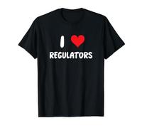 I Love Regulators - Regulation Rules Compliance Risk Audit Value Graphic T-Shirt, Men, Black, M