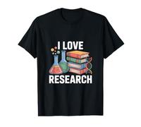 I Love Research Books DNA Science Value Graphic T-Shirt