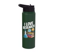 I Love Research Curiosity Exploration Stainless Steel Insulated Water Bottle