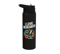 I Love Research Microscopes DNA Science Stainless Steel Insulated Water Bottle
