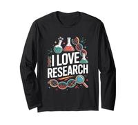 I Love Research Science Chemistry DNA Long Sleeve T-Shirt